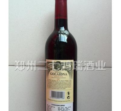 波尔多2012歌莱德纳葡萄酒6*750ml批发兼零售梅洛干红
